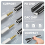 AXAGON , ADA-HCPD USB-C - Hi-Res DAC Audio Adapter PD, 60W