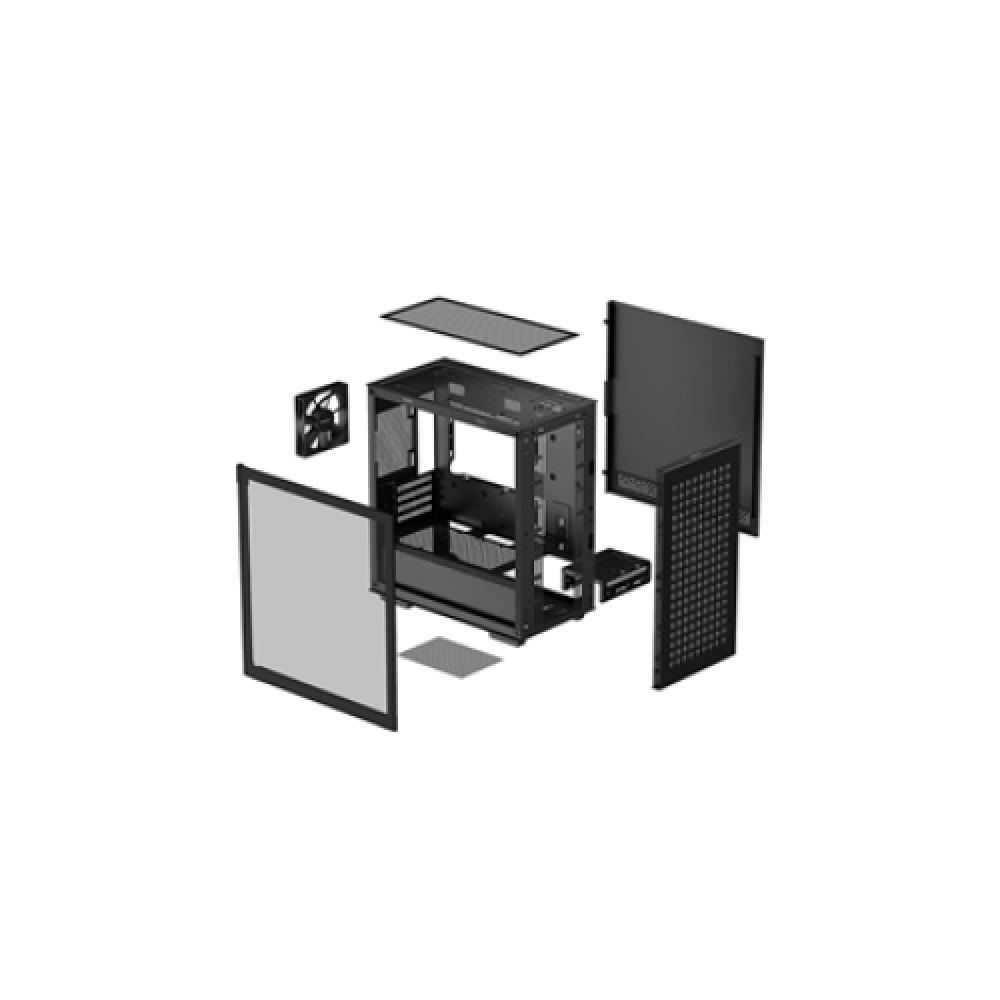 Deepcool , CH370 , Side window , Black , Micro ATX , Power supply included No , ATX PS2