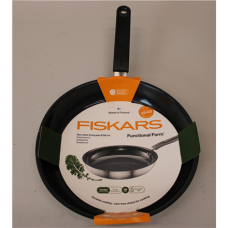 SALE OUT. PAN FRYING FF 28M CERAMIC COATED 1072312 , Fiskars BENT SIDES, CHIPPED ENAMEL, SCRATCHED