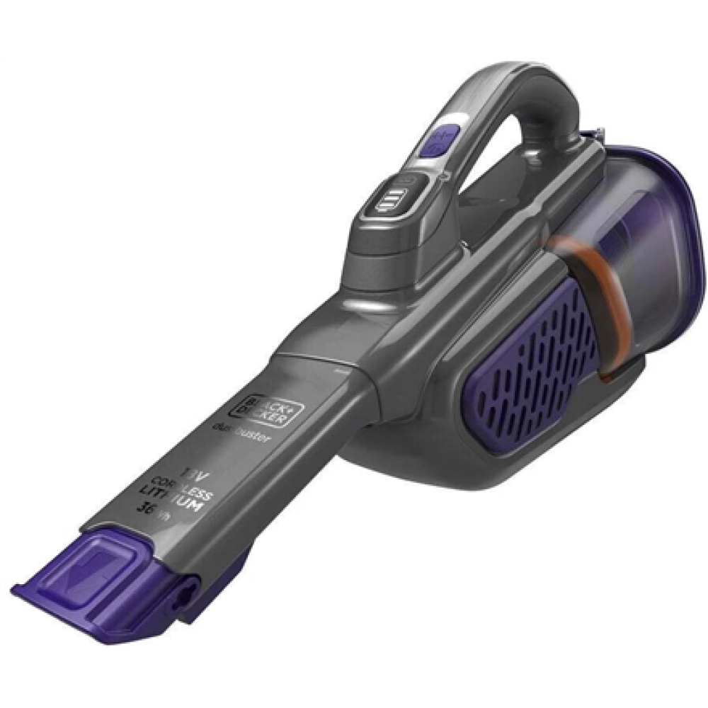 BLACK & DECKER Vacuum Cleaner , BHHV520BFP-QW , Cordless operating , 18 V , Black/Purple