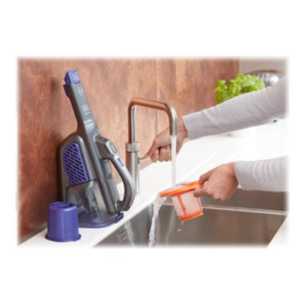 BLACK & DECKER Vacuum Cleaner , BHHV520BFP-QW , Cordless operating , 18 V , Black/Purple