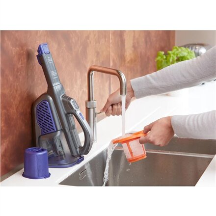 BLACK & DECKER Vacuum Cleaner , BHHV520BFP-QW , Cordless operating , 18 V , Black/Purple