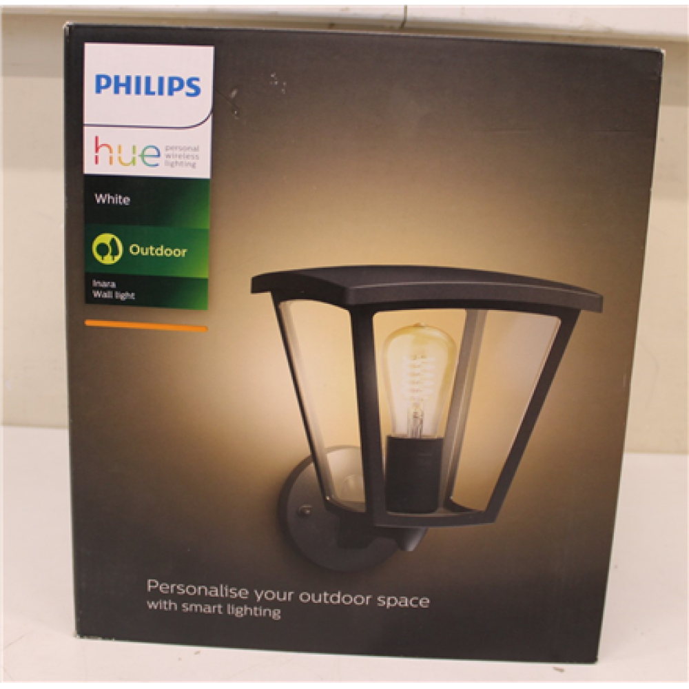 SALE OUT. Philips Hue Inara Outdoor wall light , E27 , 7 W , Warm white , DAMAGED PACKAGING