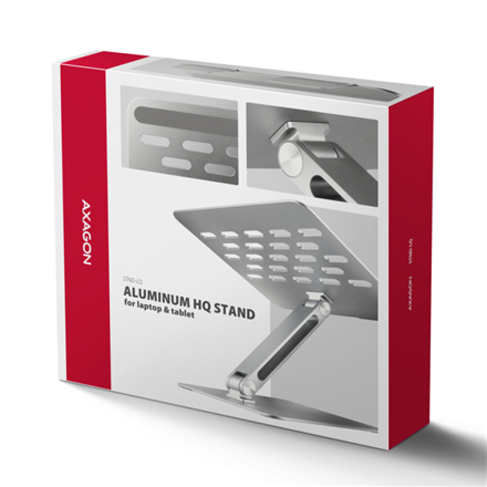 AXAGON , Notebooks and tablets stand STND-LQ , Adjustable Height, Tilt , 10-16