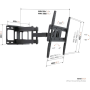 Vogels Wall mount , UP 4053 Full-Motion TV Wall Mount M , 32-65 , Rotate, Tilt , Maximum weight (capacity) 40 kg , Black