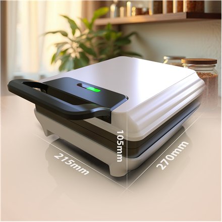 Mesko Waffle Maker , MS 3091 , 1800 W , Number of pastry 2 , Belgium , White