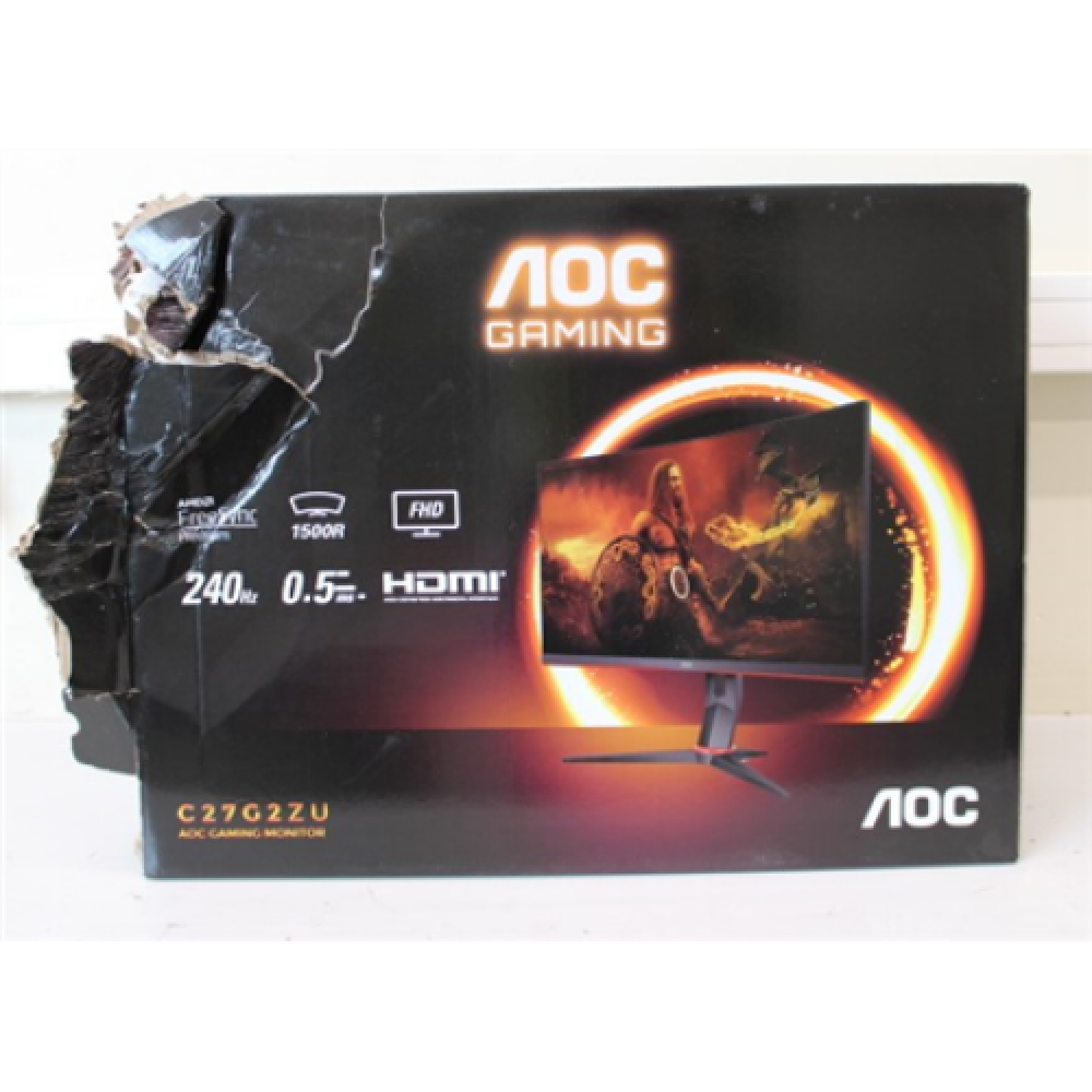 SALE OUT. AOC C27G2ZU 27“ 1920x1080/300 cd/m²/0,5 ms/DisplayPort HDMI USB 3.2, DAMAGED PACKAGING , AOC , C27G2ZU , 27 , VA , FHD , 16:9 , 240 Hz , 0.5 ms , 300 cd/m² , HDMI ports quantity 2 , Black , Warranty 36 month(s) , DAMAGED PACKAGING