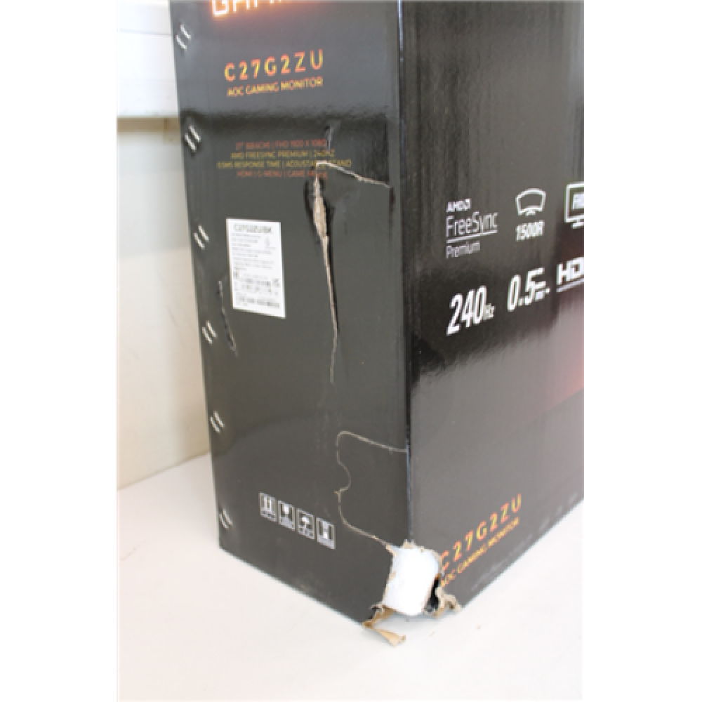 SALE OUT. AOC C27G2ZU 27“ 1920x1080/300 cd/m²/0,5 ms/DisplayPort HDMI USB 3.2, DAMAGED PACKAGING , AOC , C27G2ZU , 27 , VA , FHD , 16:9 , 240 Hz , 0.5 ms , 300 cd/m² , HDMI ports quantity 2 , Black , Warranty 36 month(s) , DAMAGED PACKAGING