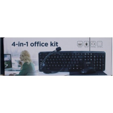 SALE OUT. Gembird KBS-UO4-01 Multimedia office set, black, US-Layout , SALE OUT. , Gembird 4-in-1 Multimedia office set , KBS-UO4-01 , Keyboard, Mouse, Pad and Headset Set , Wired , Mouse included , US , Black , DAMAGED PACKAGING