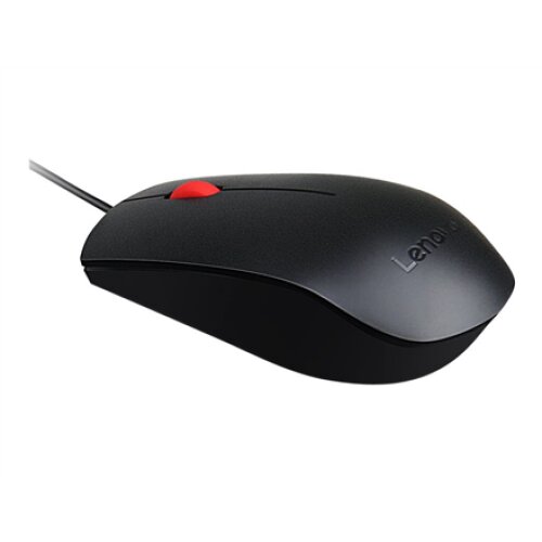 Lenovo Essential USB Wired Mouse, 1600 DPI, 1.8 m, 3 Buttons, Black , Lenovo , Essential USB Mouse , wired , Optical sensor , Black