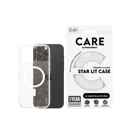 CARE Flagship Case , Back cover , Apple , iPhone 16 Pro Max , Recycled plastic , White , Urban Combat Star Lit with MagSafe