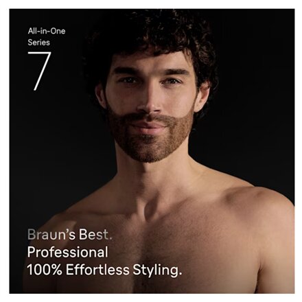 Braun 13in1 Grooming Kit , All-in-One Series 7 AIO7560 , Cordless , Number of length steps 14 , Black/Grey
