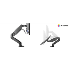 ICY BOX IB-MS303-T Monitor stand with desk mounted base for a screen size up to 27 , Raidsonic