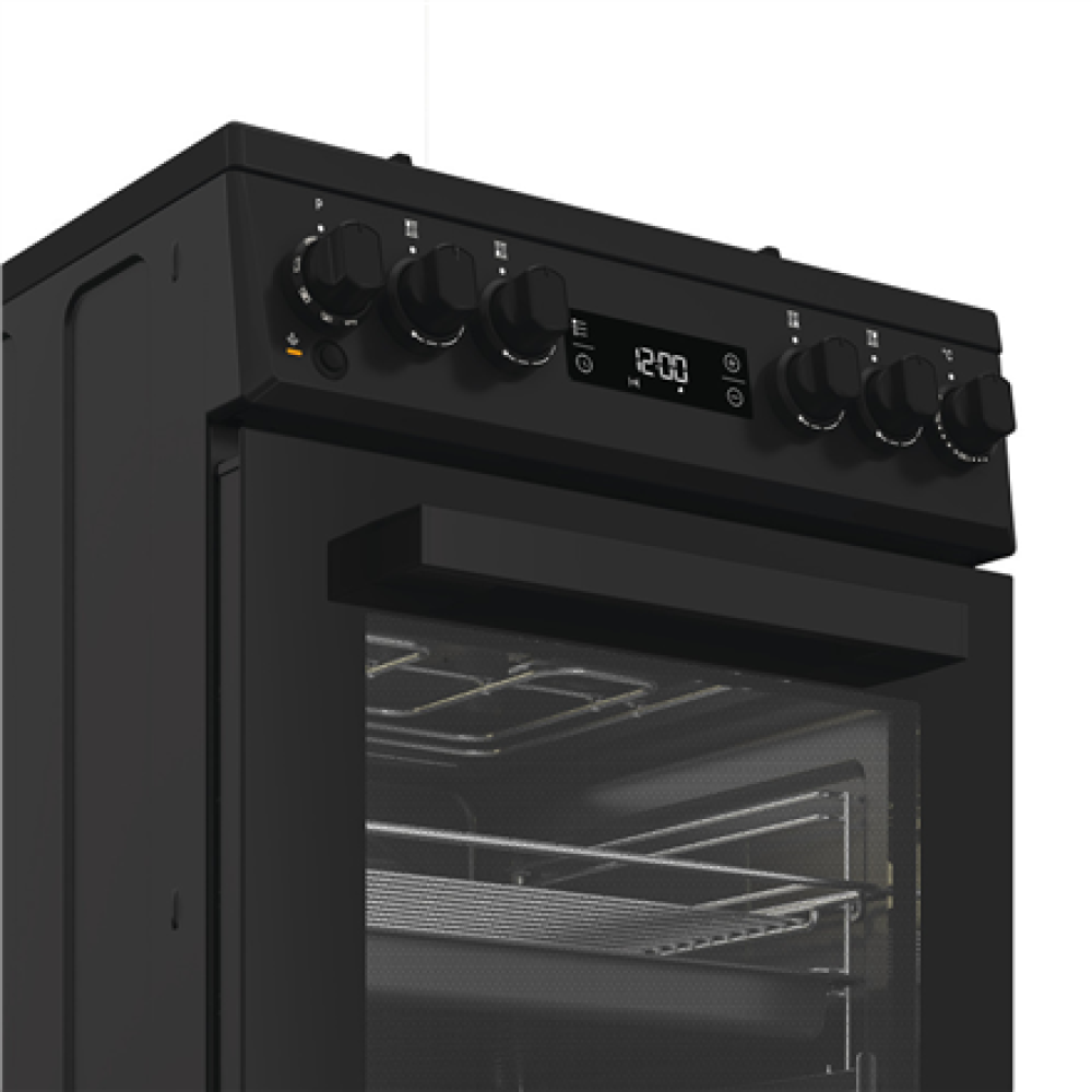 Whirlpool Cooker , W5G8LMSWTB , Hob type Gas , Oven type Electric , Black , Width 50 cm , Depth 60 cm , 60 L