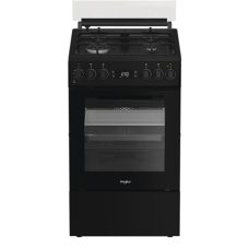 Whirlpool Cooker , W5G8LMSWTB , Hob type Gas , Oven type Electric , Black , Width 50 cm , Depth 60 cm , 60 L Whirlpool Cooker , W5G8LMSWTB , Hob type Gas , Oven type Electric , Black , Width 50 cm , Depth 60 cm , 60 L