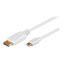 Goobay , White , Mini DisplayPort plug , DisplayPort plug , Mini DisplayPort adapter cable 1.2 , 1 m , Gold-Plated connectors