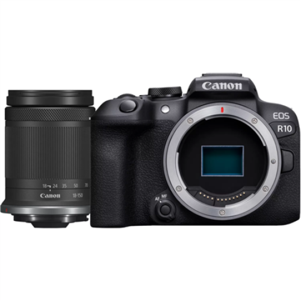 Canon , D.CAM EOS R10 RF-S 18-150 IS STM EU26 , Megapixel 24.2 MP , Image stabilizer , ISO sensitivity (max) 32000 , Wi-Fi , Video recording , Manual , CMOS , Black