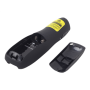 Gembird , Wireless presenter with laser pointer , WP-L-02 , Black , Depth 25 mm , Height 105 mm , Red laser pointer. 4 buttons to control most used PowerPoint presentation functions. Interface: USB. Presenter control distance: up to 10 m. , Yes , Weight 8