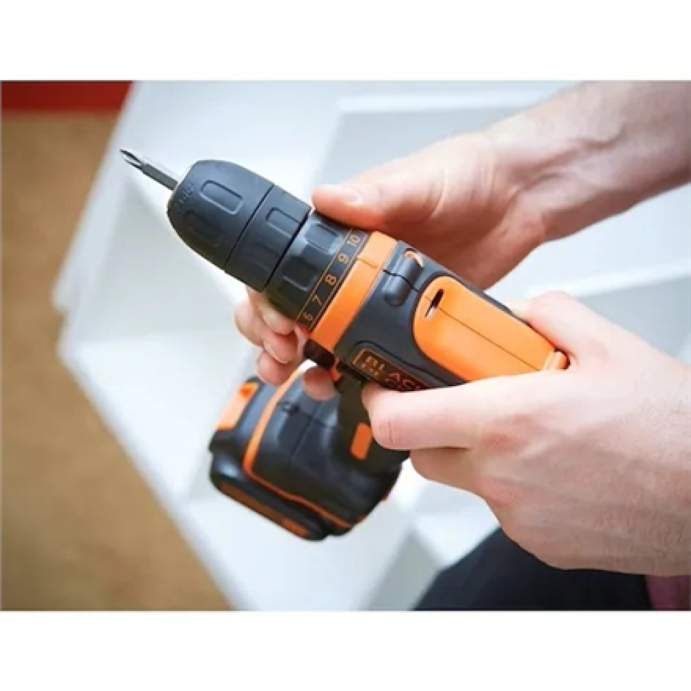 BLACK & DECKER Drill Driver, 10.8 V, 1x1.5 Ah , BDCDD12-QW