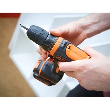 BLACK & DECKER Drill Driver, 10.8 V, 1x1.5 Ah , BDCDD12-QW