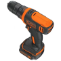 BLACK & DECKER Drill Driver, 10.8 V, 1x1.5 Ah , BDCDD12-QW