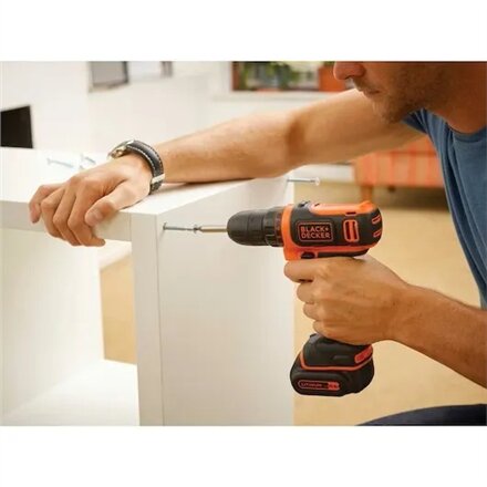 BLACK & DECKER Drill Driver, 10.8 V, 1x1.5 Ah , BDCDD12-QW