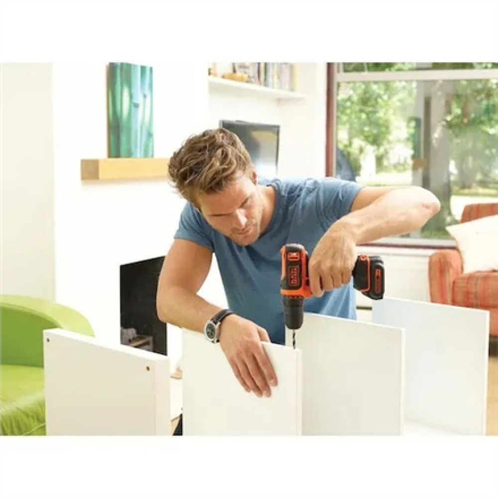 BLACK & DECKER Drill Driver, 10.8 V, 1x1.5 Ah , BDCDD12-QW