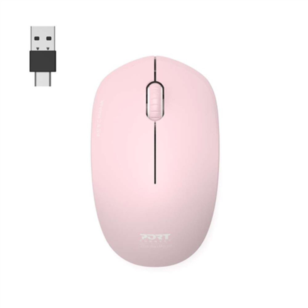PORT CONNECT Mouse , Collection II , Wireless , 2.4 GHz , Pink