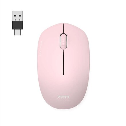 PORT CONNECT Mouse , Collection II , Wireless , 2.4 GHz , Pink