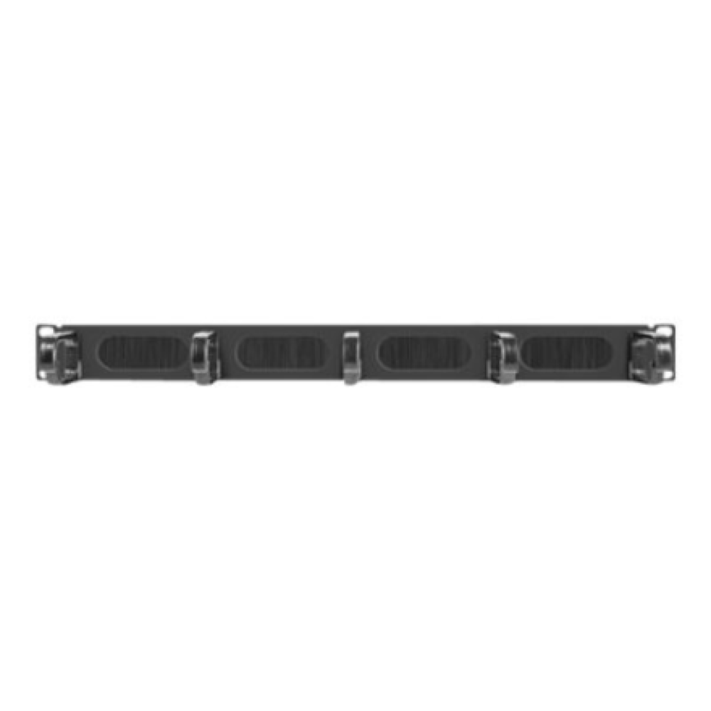 Lanberg 19 cable management brush panel 5 rings type B 1U, black , Lanberg