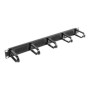 Lanberg 19 cable management brush panel 5 rings type B 1U , AK-1203-B , Black