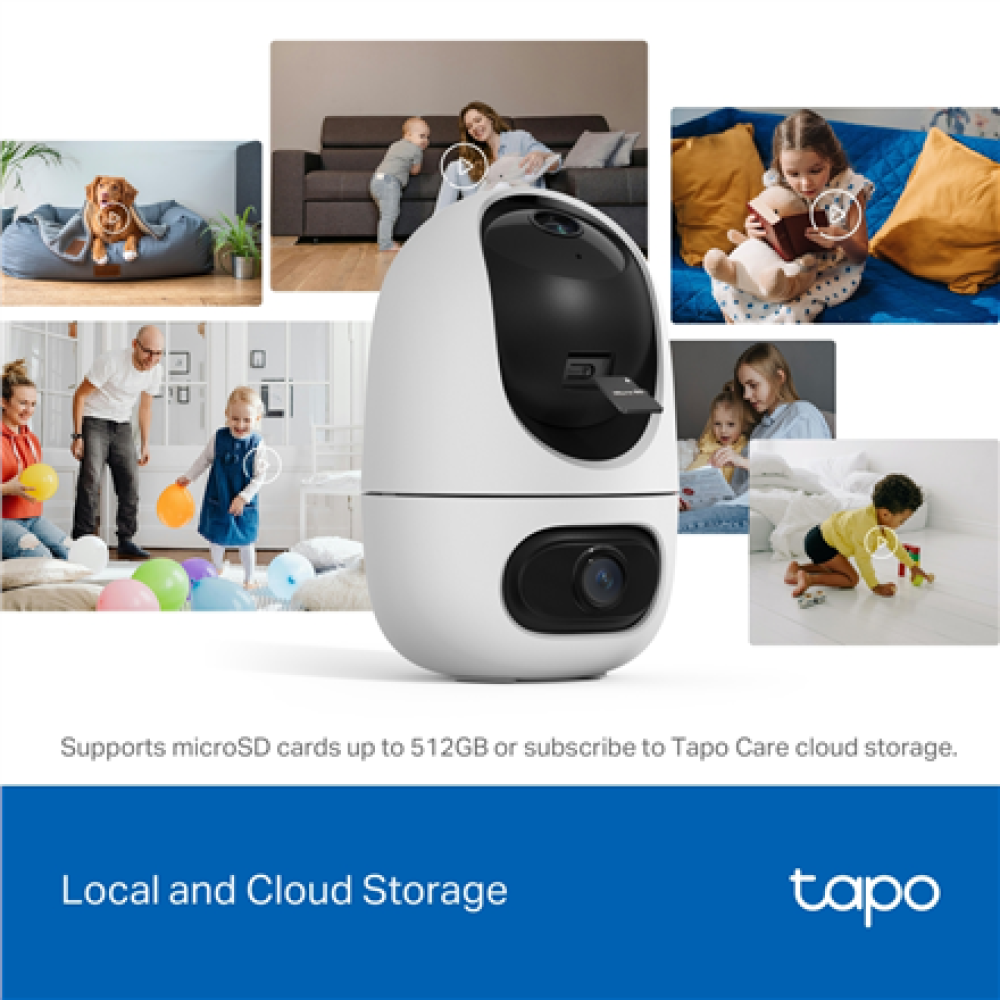 TP-LINK , Tapo C245D , Dual Lens Pan/Tilt Security Camera , Dome , 3 MP , 3.1mm/F1.6 , MicroSD Card up to 512 GB