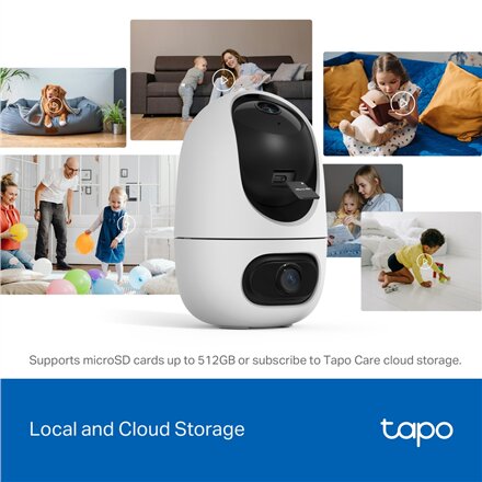 TP-LINK , Tapo C245D , Dual Lens Pan/Tilt Security Camera , Dome , 3 MP , 3.1mm/F1.6 , MicroSD Card up to 512 GB