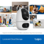 TP-LINK , Tapo C245D , Dual Lens Pan/Tilt Security Camera , Dome , 3 MP , 3.1mm/F1.6 , MicroSD Card up to 512 GB