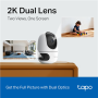 TP-LINK , Tapo C245D , Dual Lens Pan/Tilt Security Camera , Dome , 3 MP , 3.1mm/F1.6 , MicroSD Card up to 512 GB