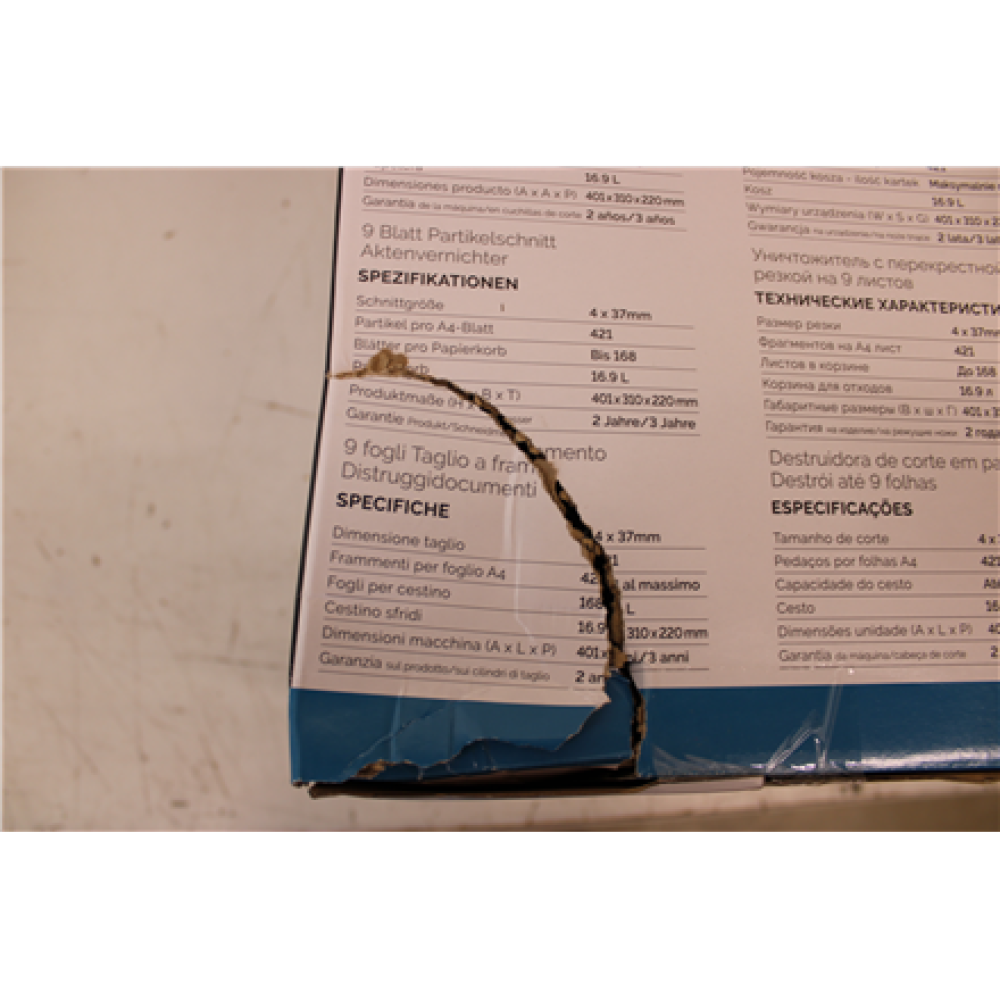 SALE OUT. Powershred , LX50 , Black , 17 L , Credit cards shredding , DAMAGED PACKAGING , Paper handling standard/output 9 sheets per pass , Cross-Cut Shredder , Warranty 24 month(s)