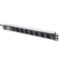 Digitus , 1U Aluminum PDU, rackmountable, 7x safety outlet 16A Plug, 250VAC 50/60Hz, switch, surge protection , DN-95407