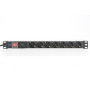 Digitus , 1U Aluminum PDU, rackmountable, 7x safety outlet 16A Plug, 250VAC 50/60Hz, switch, surge protection , DN-95407