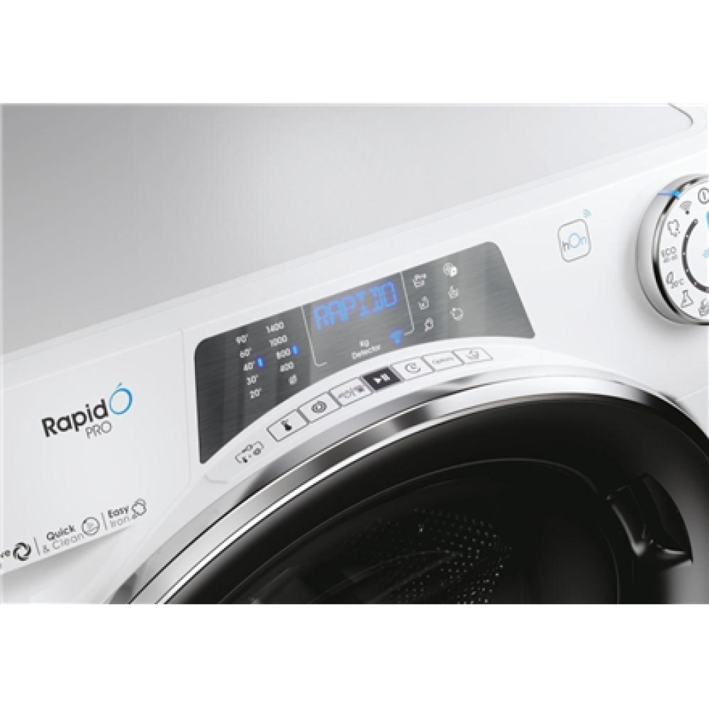 RP4 476BWMBC/1-S Candy Washing machine , RP4 476BWMBC/1-S , Energy efficiency class A , Front loading , Washing capacity 7 kg , 1400 RPM , Depth 45 cm , Width 60 cm , Display , 6-digit , Steam function , Wi-Fi , White