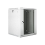 Lanberg , Rack cabinet 19 wall-mount 15U/600x600 (flat pack) with glass door , WF01-6615-10S , Grey
