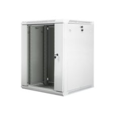 Lanberg , Rack cabinet 19 wall-mount 15U/600x600 (flat pack) with glass door , WF01-6615-10S , Grey