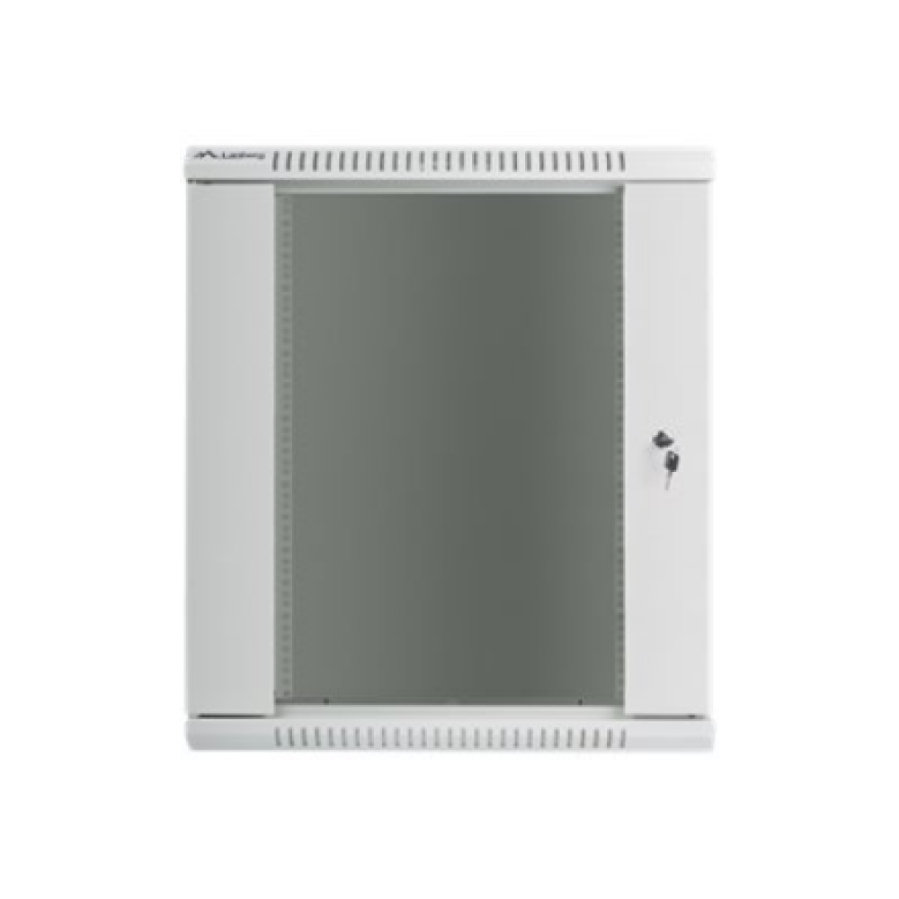 Lanberg , Rack cabinet 19 wall-mount 15U/600x600 (flat pack) with glass door , WF01-6615-10S , Grey