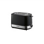 Bosch , Toaster , TAT7403 , Power 800 W , Number of slots 2 , Housing material Plastic , Black/Stainless steel