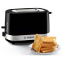 Bosch , Toaster , TAT7403 , Power 800 W , Number of slots 2 , Housing material Plastic , Black/Stainless steel