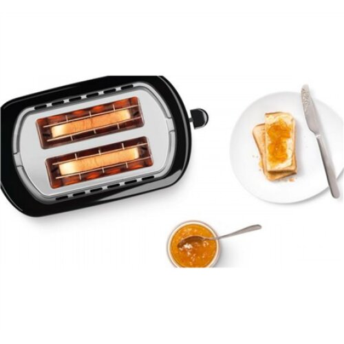 Bosch , Toaster , TAT7403 , Power 800 W , Number of slots 2 , Housing material Plastic , Black/Stainless steel