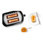 Bosch , Toaster , TAT7403 , Power 800 W , Number of slots 2 , Housing material Plastic , Black/Stainless steel