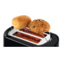 Bosch , Toaster , TAT7403 , Power 800 W , Number of slots 2 , Housing material Plastic , Black/Stainless steel