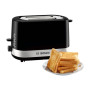 Bosch , Toaster , TAT7403 , Power 800 W , Number of slots 2 , Housing material Plastic , Black/Stainless steel