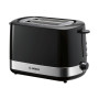 Bosch , Toaster , TAT7403 , Power 800 W , Number of slots 2 , Housing material Plastic , Black/Stainless steel