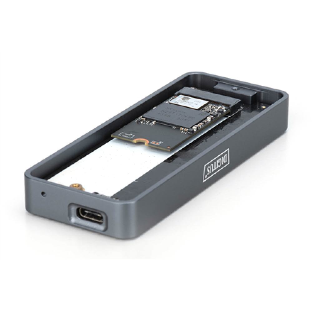 Digitus USB M.2 hard disk enclosure, SSD, external, NVMe, 20Gbps, USB 3.2 Gen2x2 , DA-71157